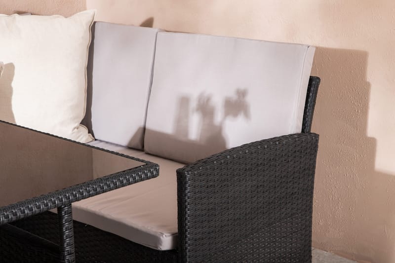 Knock Hörnsoffa Utomhus - Svart - Utemöbler - Loungemöbler - Loungegrupp & Loungeset