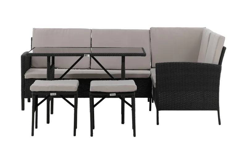 Knock Hörnsoffa Utomhus, Svart