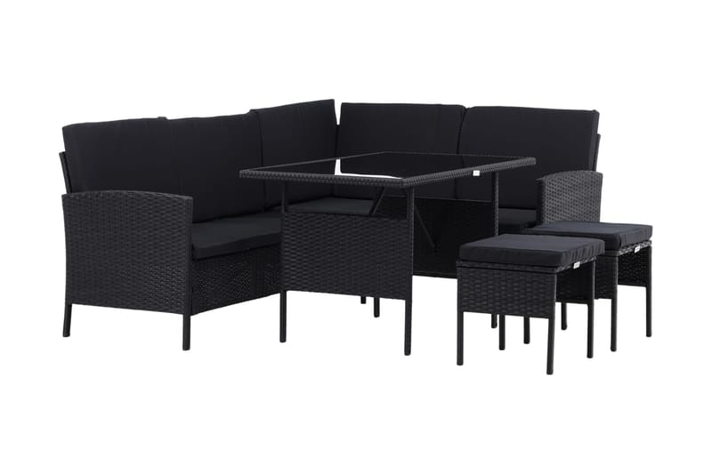 Knock Hörnsoffa Utomhus - Svart - Utemöbler - Loungemöbler - Loungegrupp & Loungeset