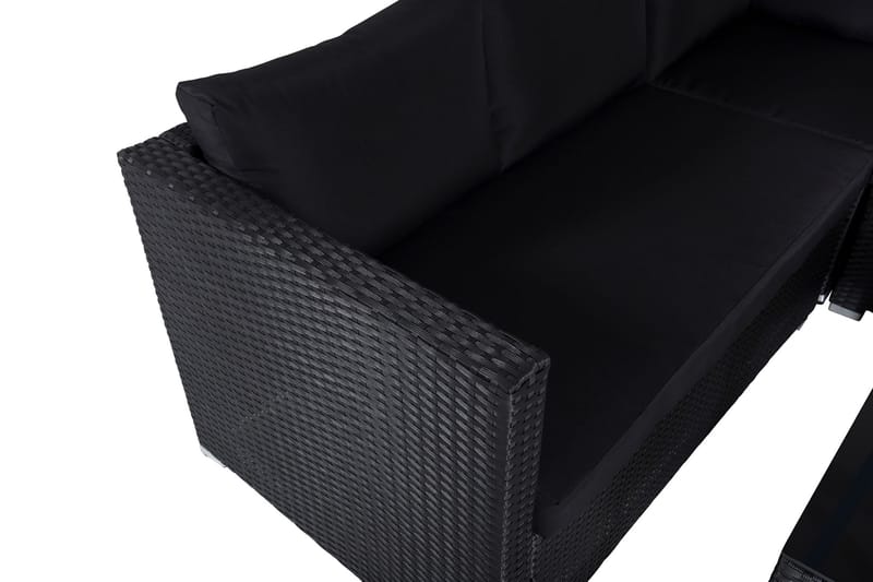 Kuba Loungegrupp Utomhus med Dynor - Svart - Utemöbler - Loungemöbler - Loungegrupp & Loungeset