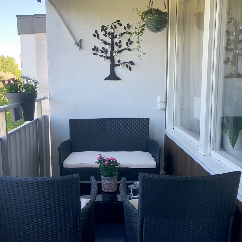 Litet loungeset för balkong | Lyfco Fjällbacka - Utemöbler - Loungemöbler - Loungegrupp & Loungeset