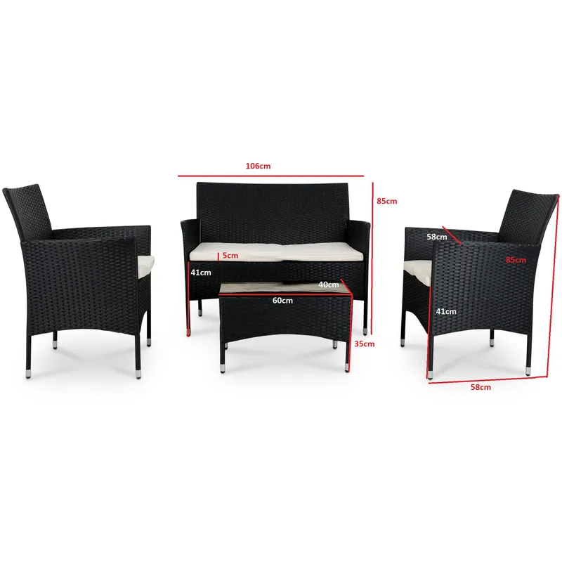 Litet loungeset för balkong | Lyfco Fjällbacka - Utemöbler - Loungemöbler - Loungegrupp & Loungeset