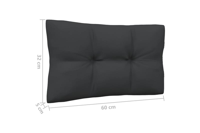 Loungegrupp Utomhus med antracit dynor 13 delar massiv furu - Vit/svart - Utemöbler - Loungemöbler - Loungegrupp & Loungeset