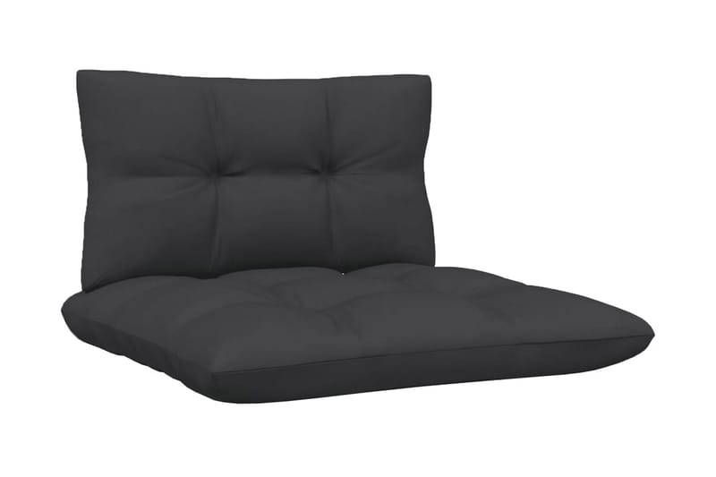 Loungegrupp Utomhus med antracit dynor 13 delar massiv furu - Vit/svart - Utemöbler - Loungemöbler - Loungegrupp & Loungeset