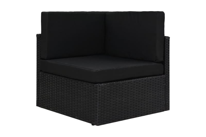 Loungegrupp Utomhus för trädgården 10 delar konstrotting svart - Svart - Utemöbler - Loungemöbler - Loungegrupp & Loungeset