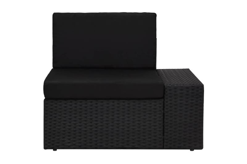 Loungegrupp Utomhus för trädgården 10 delar konstrotting svart - Svart - Utemöbler - Loungemöbler - Loungegrupp & Loungeset