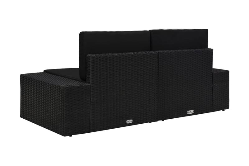 Loungegrupp Utomhus för trädgården 10 delar konstrotting svart - Svart - Utemöbler - Loungemöbler - Loungegrupp & Loungeset