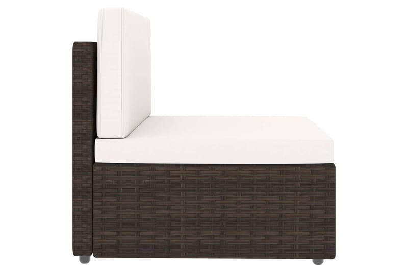 Loungegrupp Utomhus för trädgården 2 delar konstrotting brun - Brun - Utemöbler - Loungemöbler - Loungegrupp & Loungeset