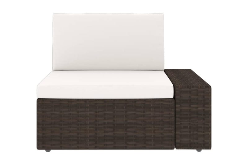 Loungegrupp Utomhus för trädgården 3 delar konstrotting brun - Brun - Utemöbler - Loungemöbler - Loungegrupp & Loungeset
