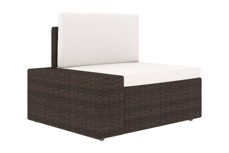 Loungegrupp Utomhus för trädgården 3 delar konstrotting brun - Brun - Utemöbler - Loungemöbler - Loungegrupp & Loungeset
