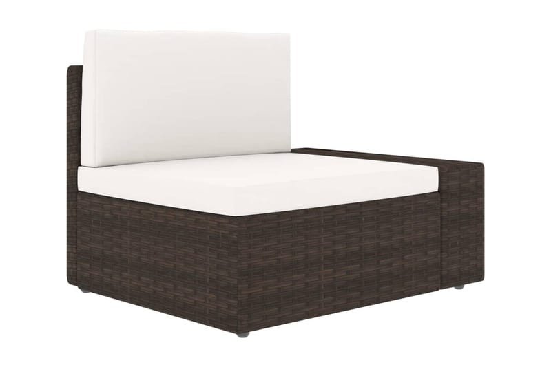 Loungegrupp Utomhus för trädgården 3 delar konstrotting brun - Brun - Utemöbler - Loungemöbler - Loungegrupp & Loungeset