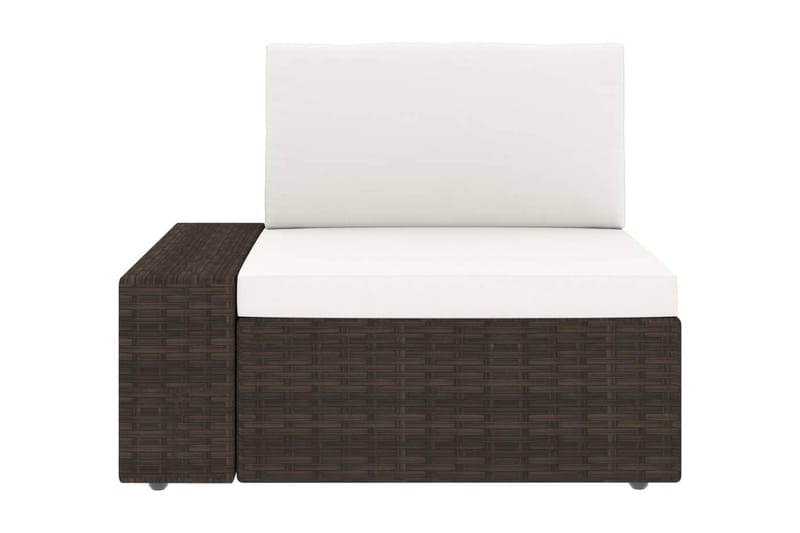 Loungegrupp Utomhus för trädgården 3 delar konstrotting brun - Brun - Utemöbler - Loungemöbler - Loungegrupp & Loungeset