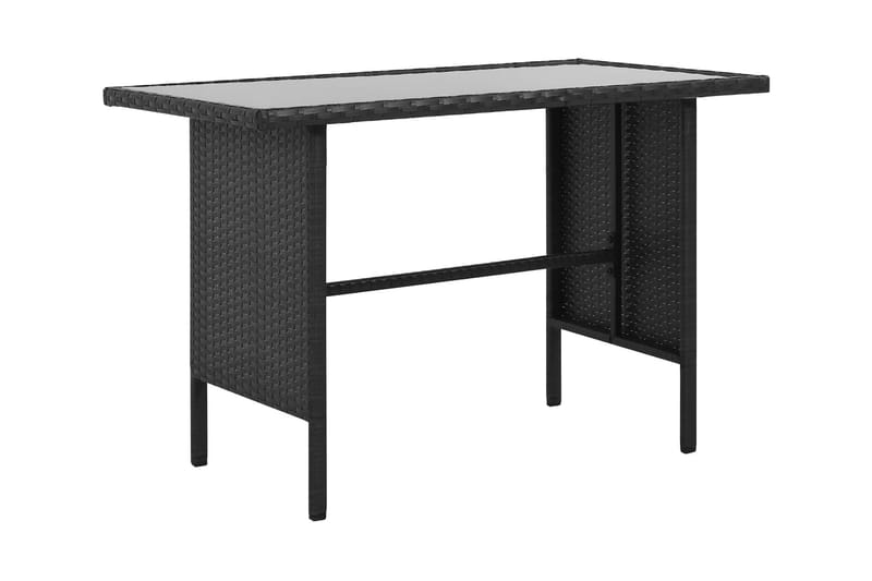 Loungegrupp Utomhus för trädgården 4 delar konstrotting svart - Svart - Utemöbler - Loungemöbler - Loungegrupp & Loungeset