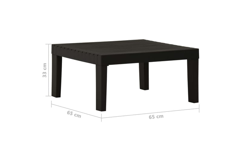 Loungegrupp Utomhus för trädgården 6 delar med dynor plast grå - Grå - Utemöbler - Loungemöbler - Loungegrupp & Loungeset
