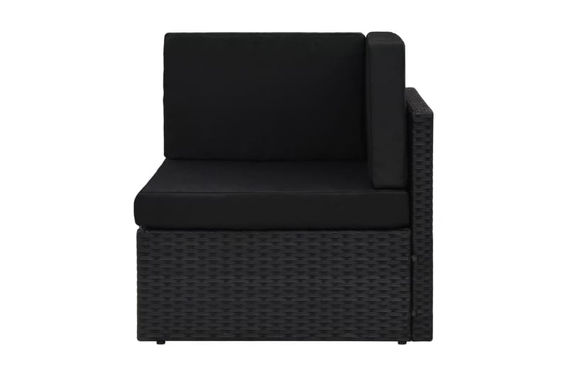 Loungegrupp Utomhus för trädgården 7 delar konstrotting svart - Svart - Utemöbler - Loungemöbler - Loungegrupp & Loungeset