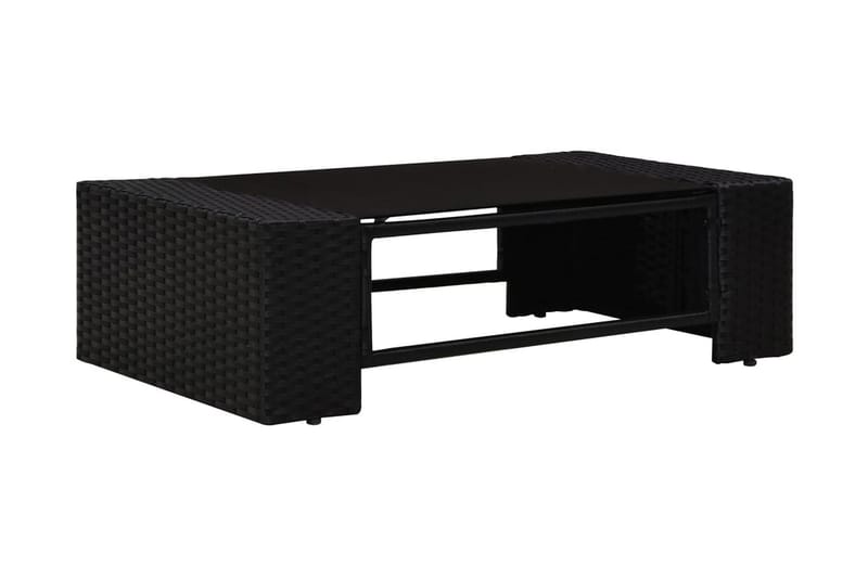Loungegrupp Utomhus för trädgården 7 delar konstrotting svart - Svart - Utemöbler - Loungemöbler - Loungegrupp & Loungeset