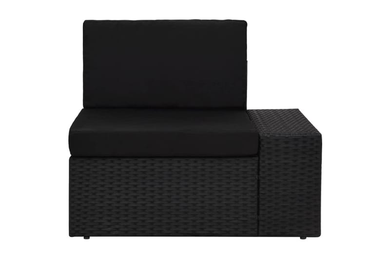 Loungegrupp Utomhus för trädgården 7 delar konstrotting svart - Svart - Utemöbler - Loungemöbler - Loungegrupp & Loungeset