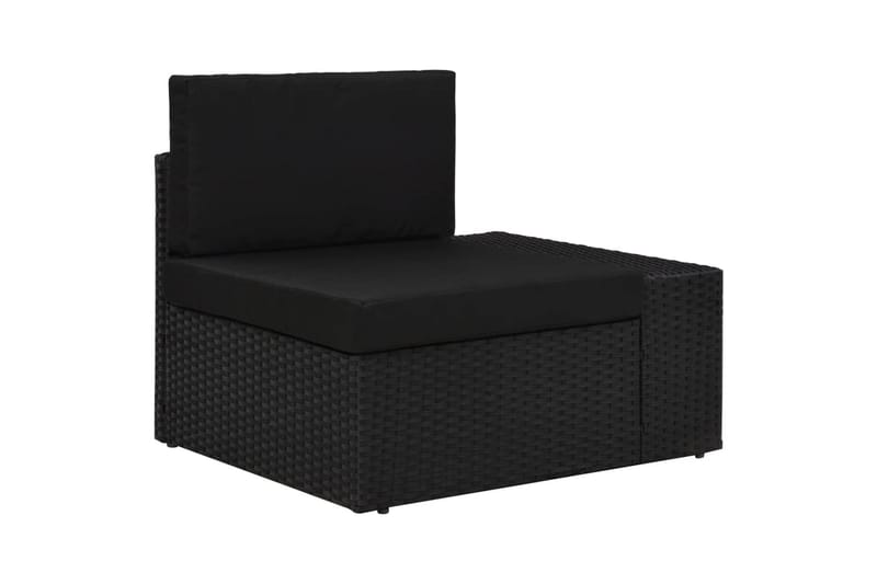 Loungegrupp Utomhus för trädgården 7 delar konstrotting svart - Svart - Utemöbler - Loungemöbler - Loungegrupp & Loungeset