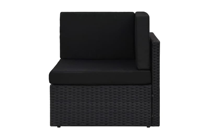 Loungegrupp Utomhus för trädgården 8 delar konstrotting svart - Svart - Utemöbler - Loungemöbler - Loungegrupp & Loungeset