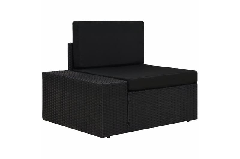 Loungegrupp Utomhus för trädgården 9 delar konstrotting svart - Svart - Utemöbler - Loungemöbler - Loungegrupp & Loungeset