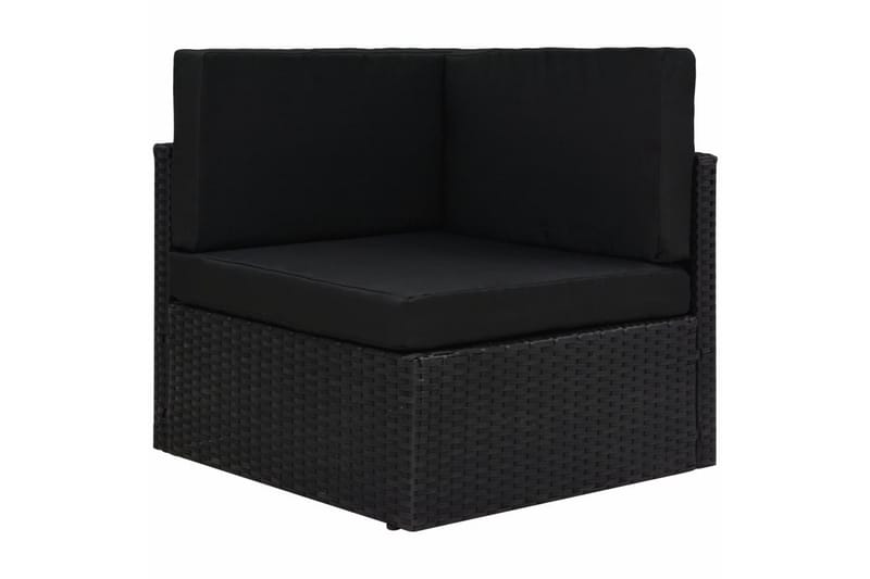 Loungegrupp Utomhus för trädgården 9 delar konstrotting svart - Svart - Utemöbler - Loungemöbler - Loungegrupp & Loungeset