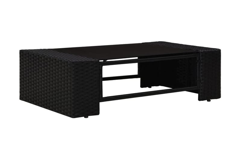 Loungegrupp Utomhus för trädgården 9 delar konstrotting svart - Svart - Utemöbler - Loungemöbler - Loungegrupp & Loungeset