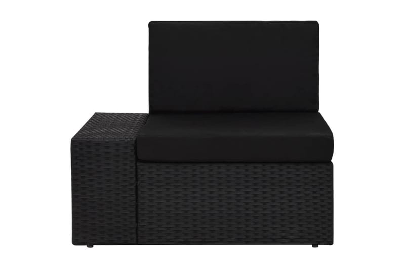 Loungegrupp Utomhus för trädgården 9 delar konstrotting svart - Svart - Utemöbler - Loungemöbler - Loungegrupp & Loungeset