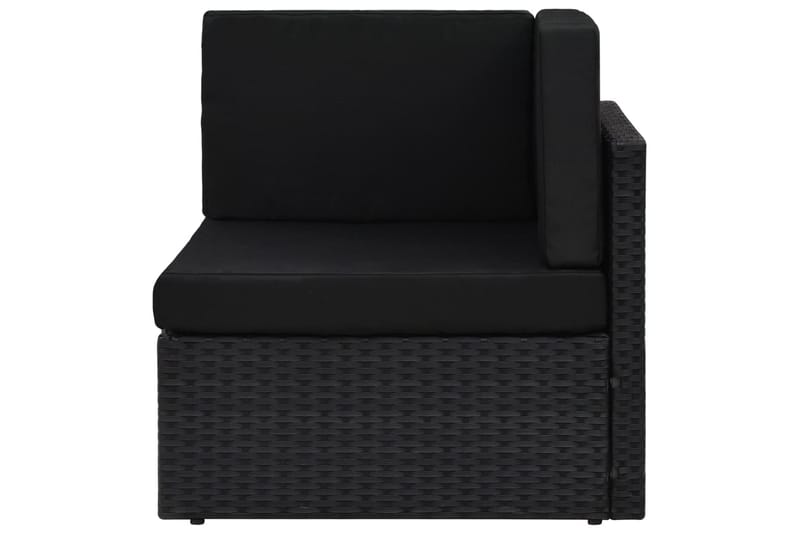 Loungegrupp Utomhus för trädgården 9 delar konstrotting svart - Svart - Utemöbler - Loungemöbler - Loungegrupp & Loungeset