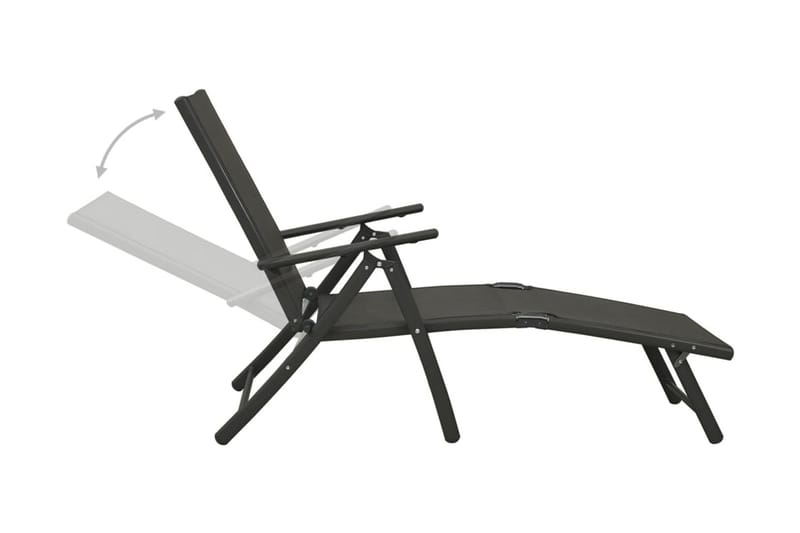 Loungegrupp Utomhus för trädgården 9 delar svart och antracit - Svart - Utemöbler - Loungemöbler - Loungegrupp & Loungeset