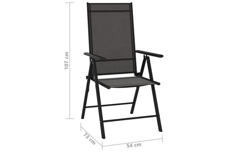 Loungegrupp Utomhus för trädgården 9 delar svart och antracit - Svart - Utemöbler - Loungemöbler - Loungegrupp & Loungeset