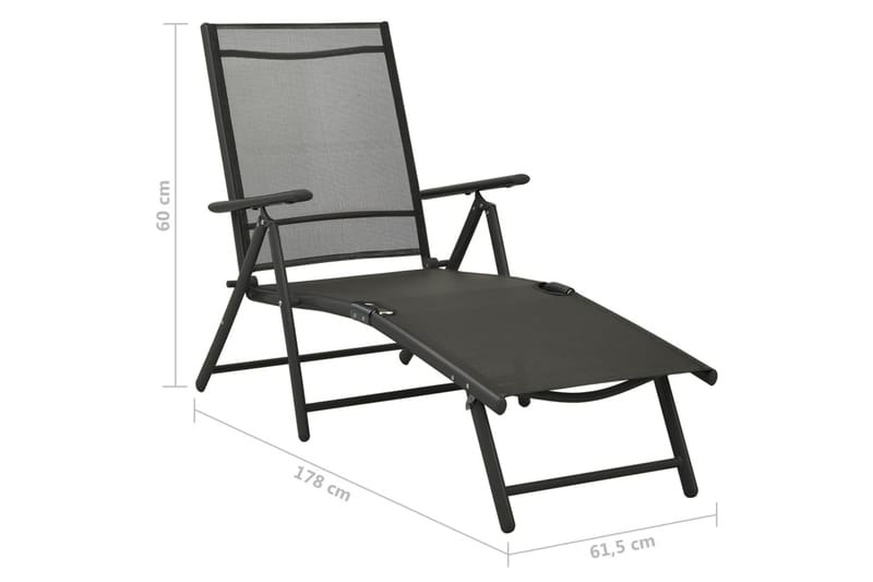 Loungegrupp Utomhus för trädgården 9 delar svart och antracit - Svart - Utemöbler - Loungemöbler - Loungegrupp & Loungeset