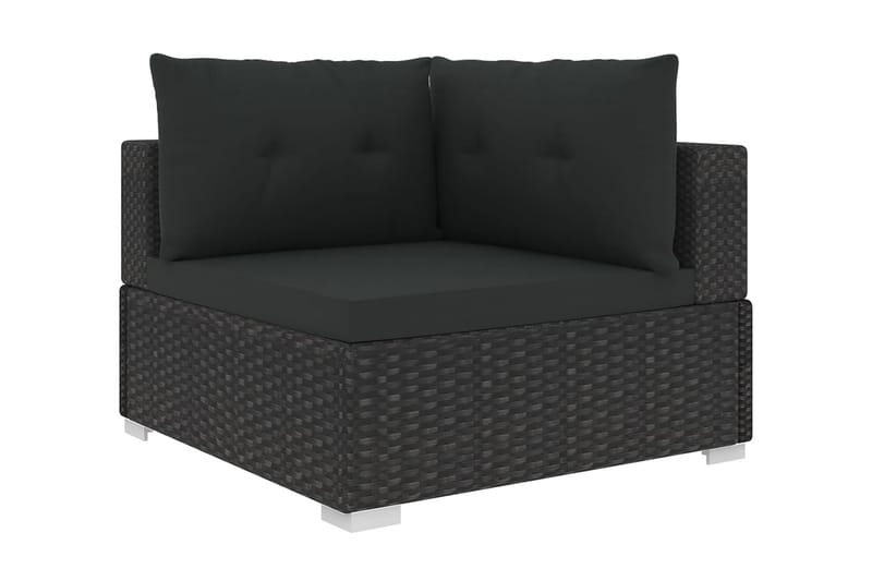 Loungegrupp Utomhus för trädgården m. dynor 10 delar konstrotting sv - Svart - Utemöbler - Loungemöbler - Loungegrupp & Loungeset