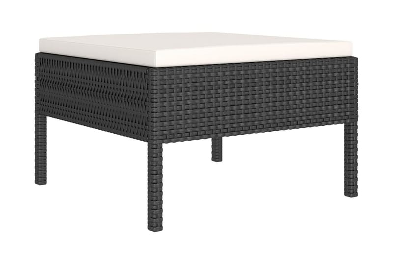 Loungegrupp Utomhus för trädgården med dynor 10 delar konstrotting s - Svart - Utemöbler - Loungemöbler - Loungegrupp & Loungeset