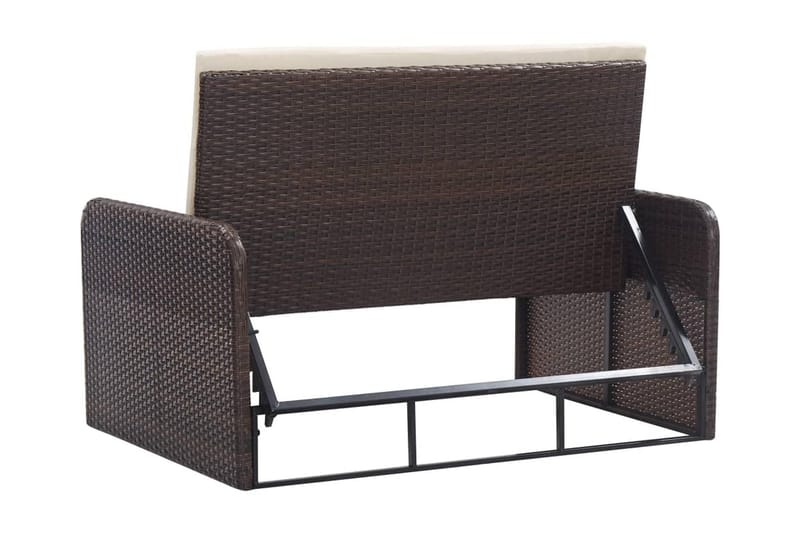 Loungegrupp Utomhus för trädgården med dynor 2 delar konstrotting br - Brun - Utemöbler - Loungemöbler - Loungegrupp & Loungeset