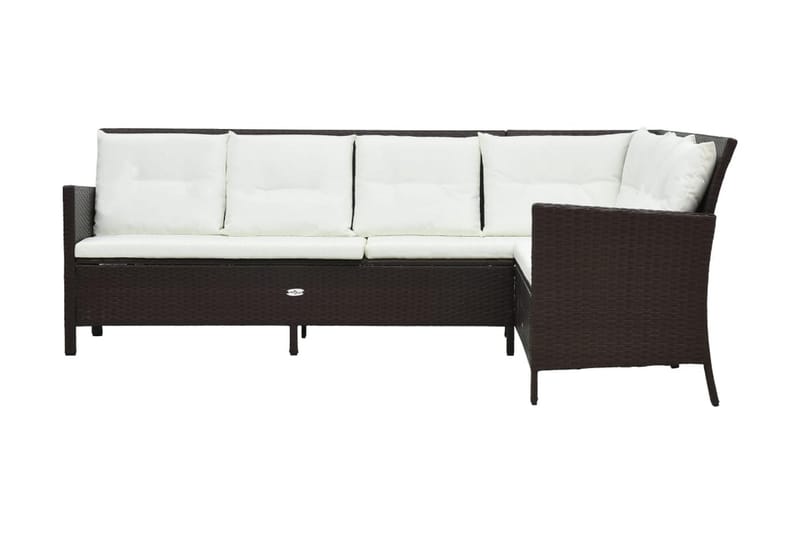 Loungegrupp Utomhus för trädgården med dynor 3 delar konstrotting br - Brun - Utemöbler - Loungemöbler - Loungegrupp & Loungeset