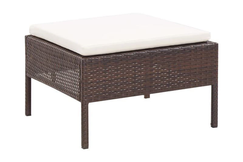 Loungegrupp Utomhus för trädgården med dynor 3 delar konstrotting br - Brun - Utemöbler - Loungemöbler - Loungegrupp & Loungeset