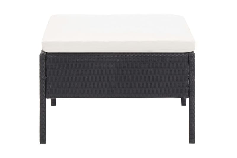 Loungegrupp Utomhus för trädgården med dynor 3 delar konstrotting sv - Svart - Utemöbler - Loungemöbler - Loungegrupp & Loungeset