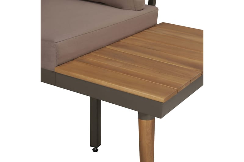 Loungegrupp Utomhus för trädgården med dynor 4 delar akaciaträ brun - Brun - Utemöbler - Loungemöbler - Loungegrupp & Loungeset