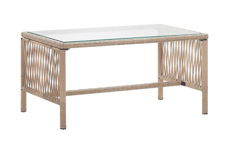 Loungegrupp Utomhus för trädgården med dynor 4 delar konstrotting be - Beige - Utemöbler - Loungemöbler - Loungegrupp & Loungeset