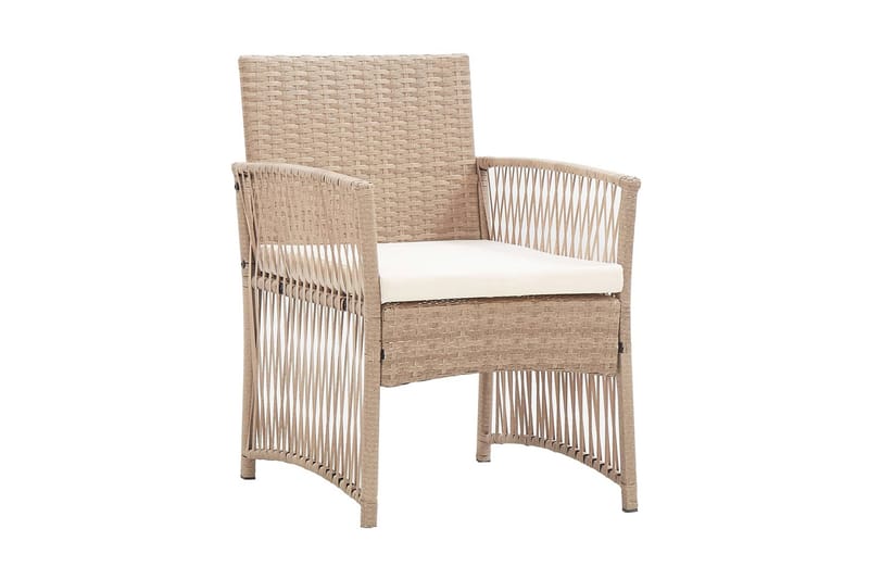 Loungegrupp Utomhus för trädgården med dynor 4 delar konstrotting be - Beige - Utemöbler - Loungemöbler - Loungegrupp & Loungeset