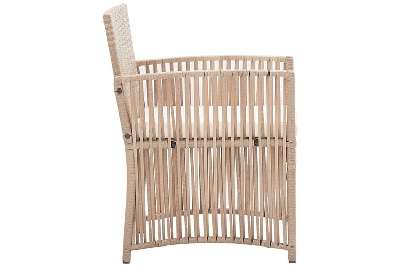Loungegrupp Utomhus för trädgården med dynor 4 delar konstrotting be - Beige - Utemöbler - Loungemöbler - Loungegrupp & Loungeset