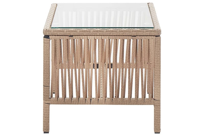 Loungegrupp Utomhus för trädgården med dynor 4 delar konstrotting be - Beige - Utemöbler - Loungemöbler - Loungegrupp & Loungeset