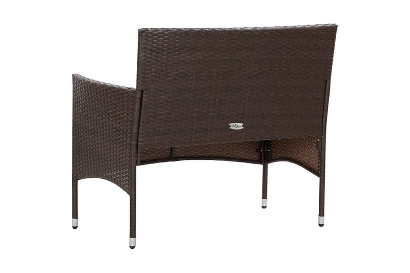 Loungegrupp Utomhus för trädgården med dynor 4 delar konstrotting br - Brun - Utemöbler - Loungemöbler - Loungegrupp & Loungeset