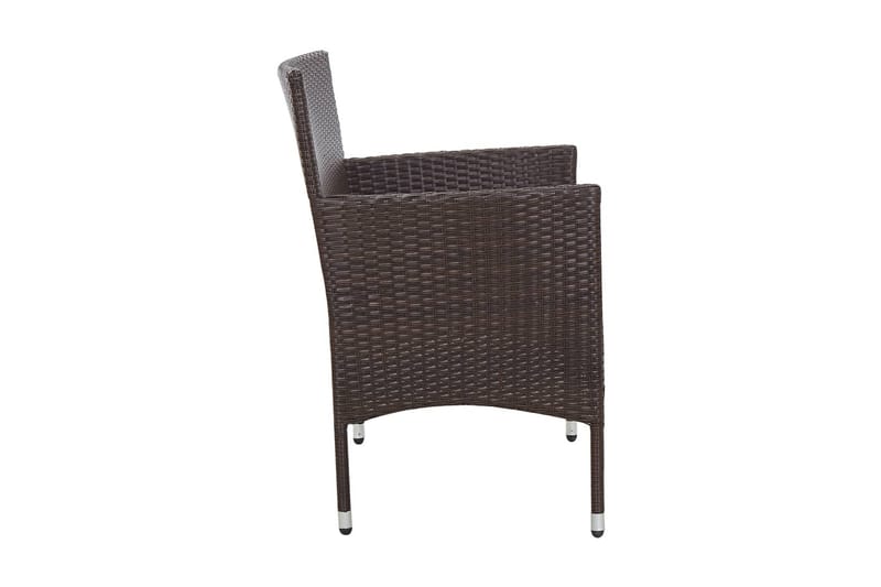 Loungegrupp Utomhus för trädgården med dynor 4 delar konstrotting br - Brun - Utemöbler - Loungemöbler - Loungegrupp & Loungeset