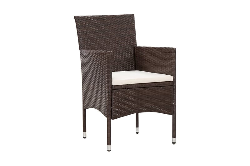 Loungegrupp Utomhus för trädgården med dynor 4 delar konstrotting br - Brun - Utemöbler - Loungemöbler - Loungegrupp & Loungeset