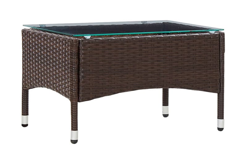 Loungegrupp Utomhus för trädgården med dynor 4 delar konstrotting br - Brun - Utemöbler - Loungemöbler - Loungegrupp & Loungeset
