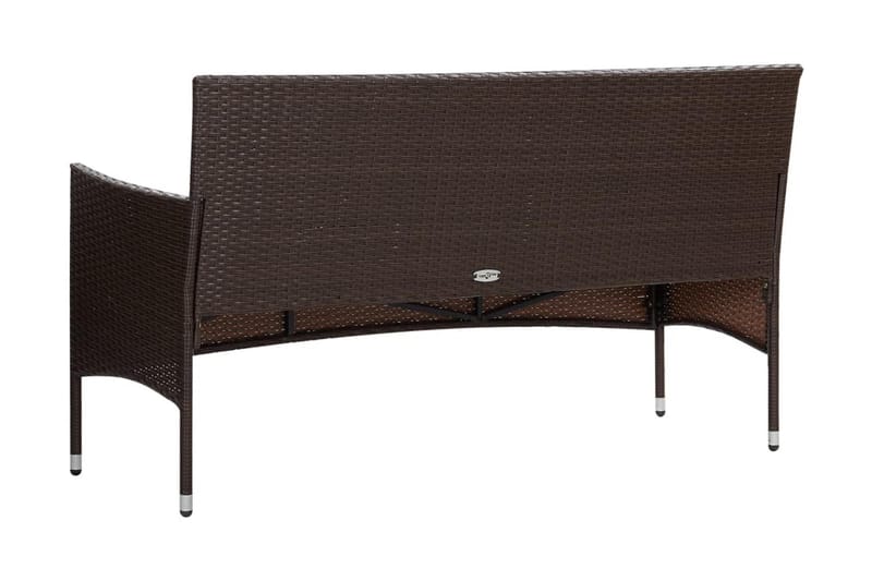 Loungegrupp Utomhus för trädgården med dynor 4 delar konstrotting br - Brun - Utemöbler - Loungemöbler - Loungegrupp & Loungeset