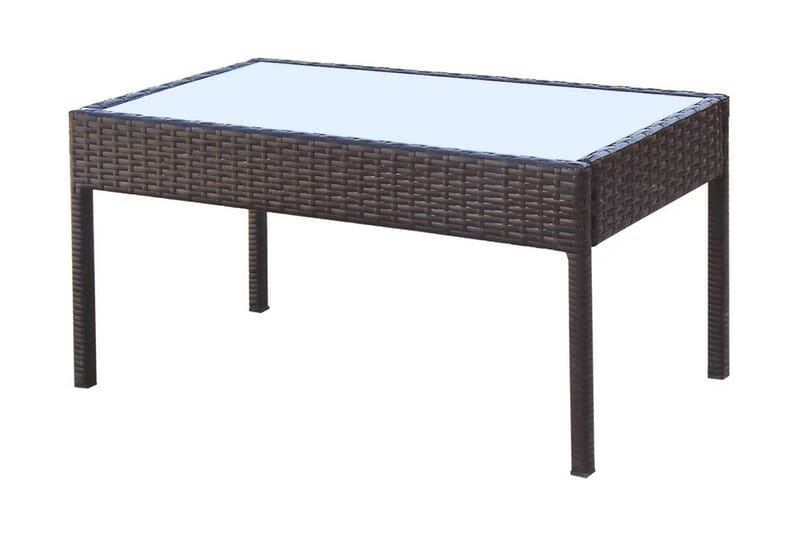 Loungegrupp Utomhus för trädgården med dynor 4 delar konstrotting br - Brun - Utemöbler - Loungemöbler - Loungegrupp & Loungeset