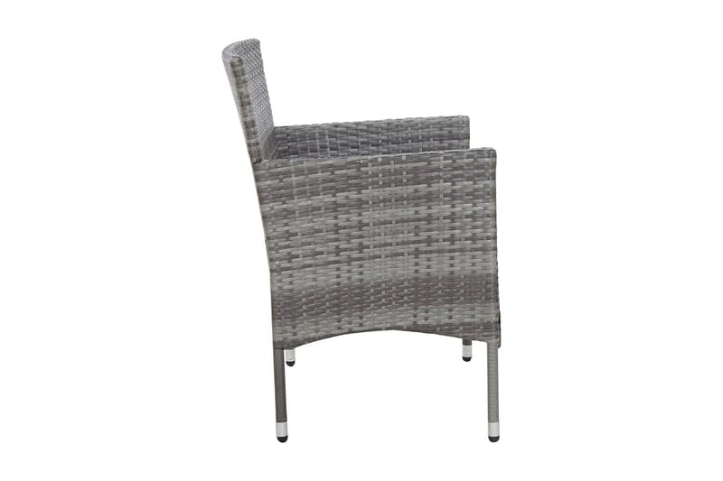 Loungegrupp Utomhus för trädgården med dynor 4 delar konstrotting gr - Grå - Utemöbler - Loungemöbler - Loungegrupp & Loungeset