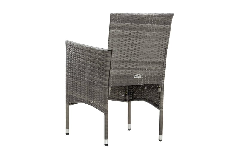 Loungegrupp Utomhus för trädgården med dynor 4 delar konstrotting gr - Grå - Utemöbler - Loungemöbler - Loungegrupp & Loungeset